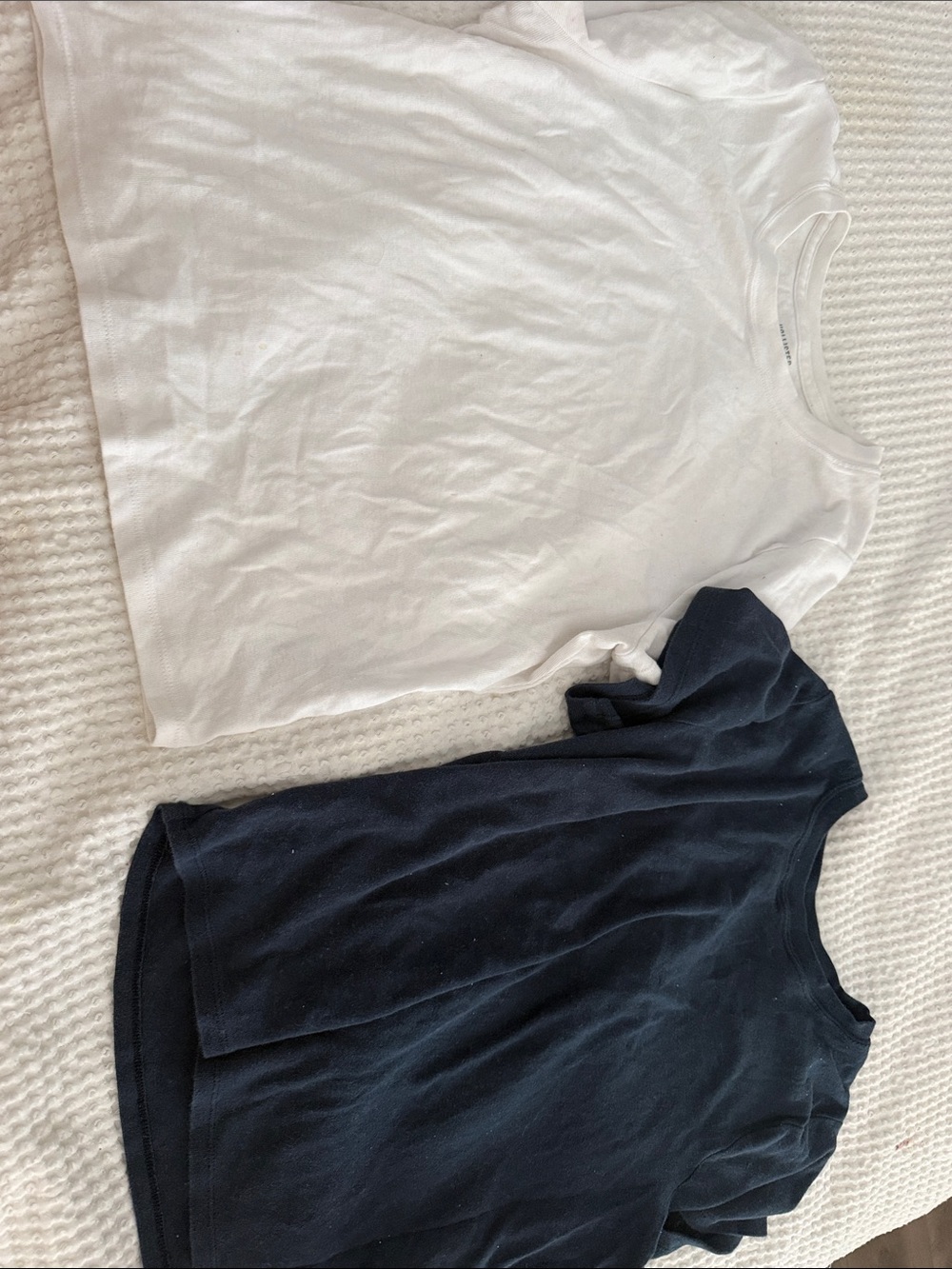 Hollister Twin Tee Set in White and Navy